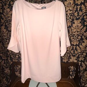Vince Camuto Blush Pink Ruffle Sleeve Dress